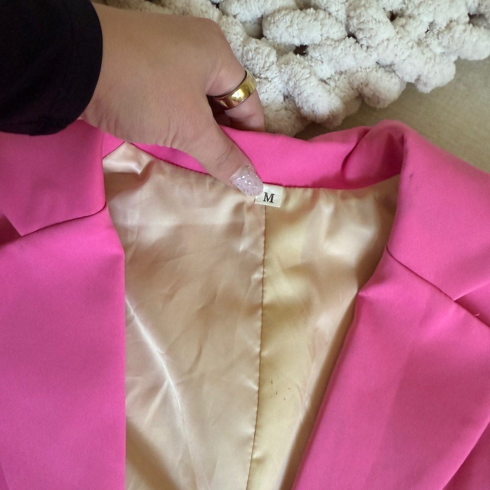 Women's Neon Pink Blazer - Picture 3 of 5